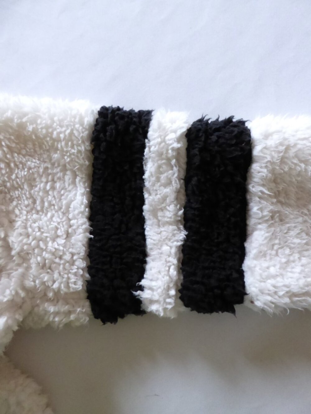 AMERICAN SO SOFTEST SHERPA LONG SLEEVE HOODED FULL ZIP JACKET WHITE BLACK LARGE - Picture 11 of 15